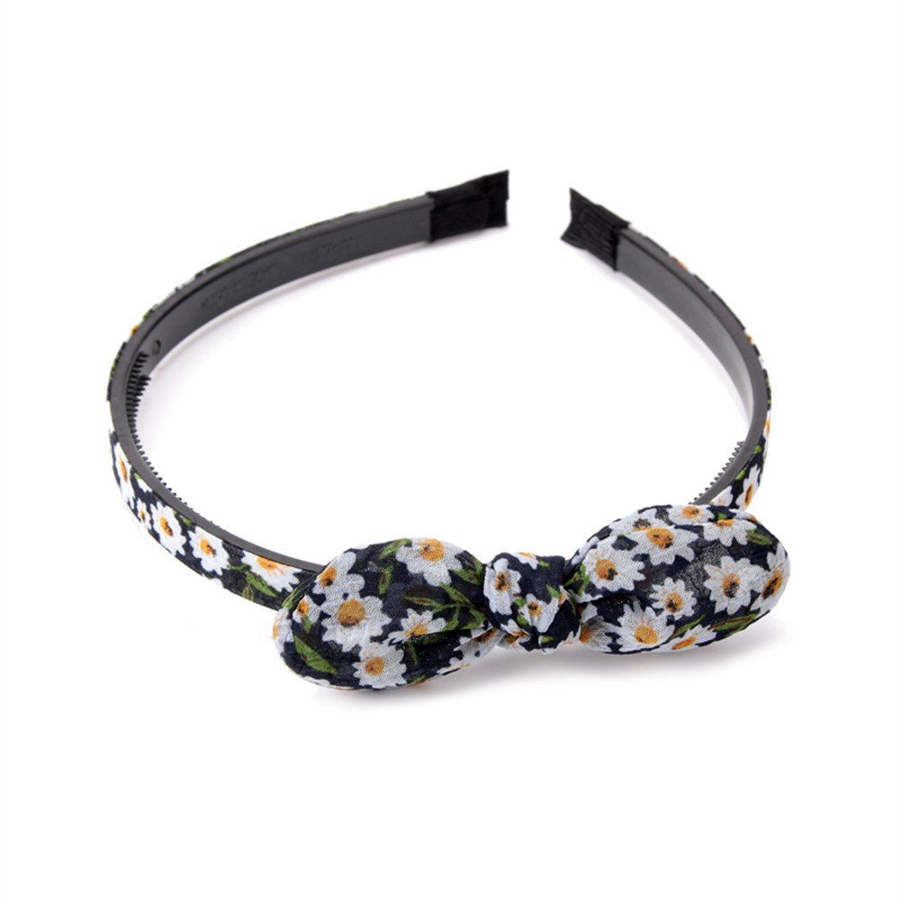 

Trendy Small Flower Butterfly Knot Simple Lady Hair Hoop Hairband, Cadetblue