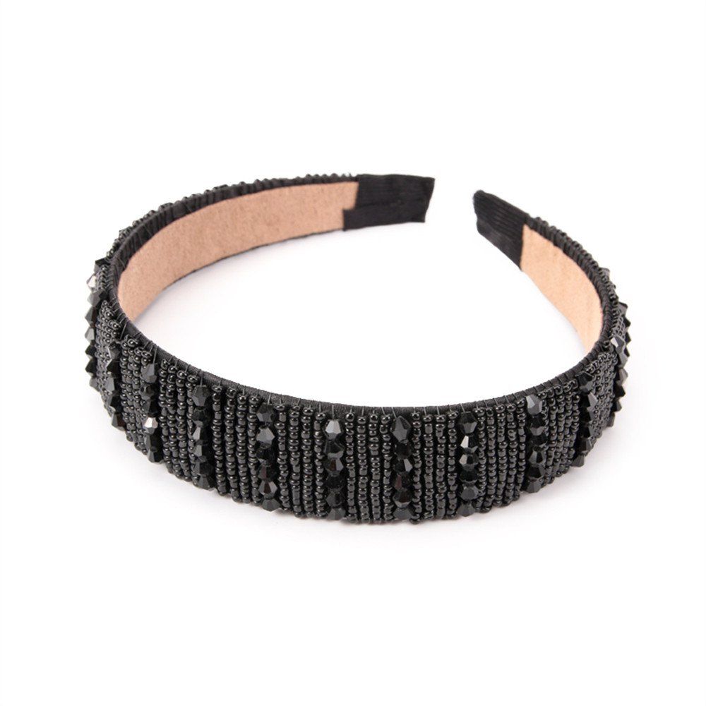 

Fashion Lady Ornaments Diamond Hoop Hairband, Black