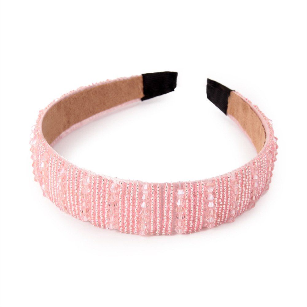 

Fashion Lady Ornaments Diamond Hoop Hairband, Pink