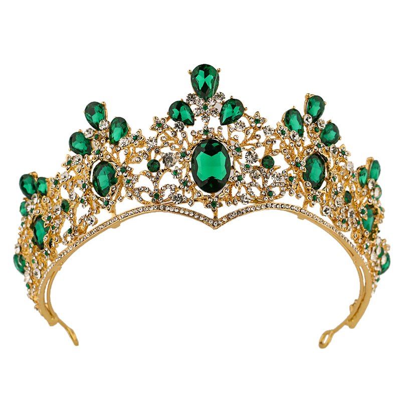 

Bride Accessories Baroque Colored Crown, Multi