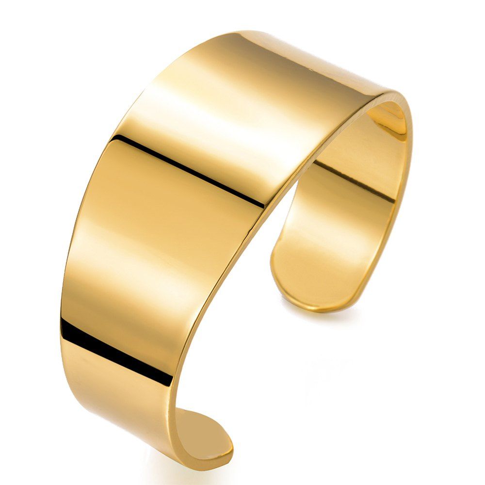 

Glossy Gold-Plated Ladies Bracelet Bangle, Yellow