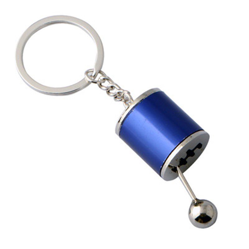 

Car Modification Shift Head Key Ring, Cobalt blue