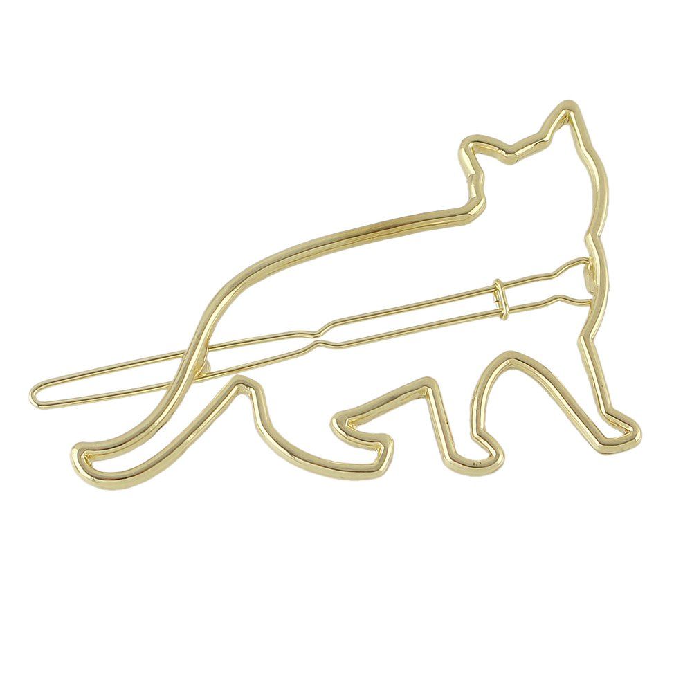 

Hollow-out Animal Cat Hairgrip Hairwear for Women, Gold