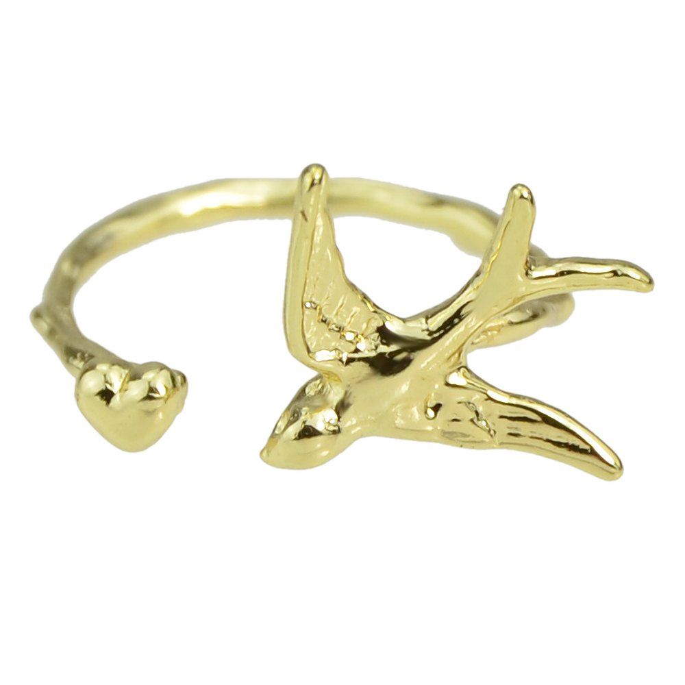 

Cuff Ring Finger Animal Bird Knuckle, Gold