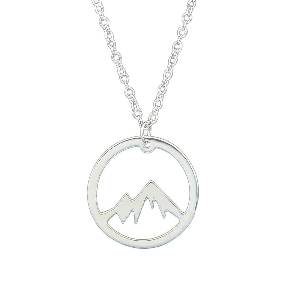 

Gold Silver Color Round Shape Pendant Necklace