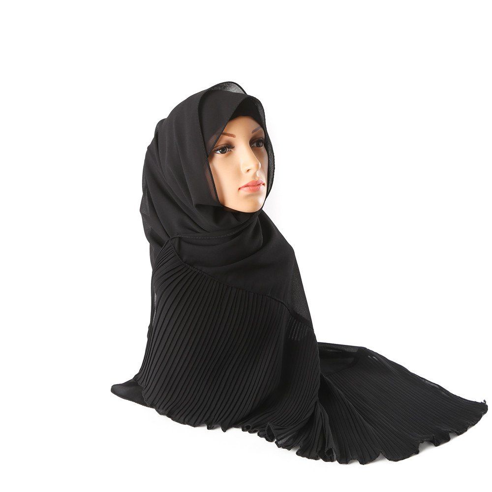 

New and Solid Color Long Style Sunscreen Multifunction Headscarf, Black