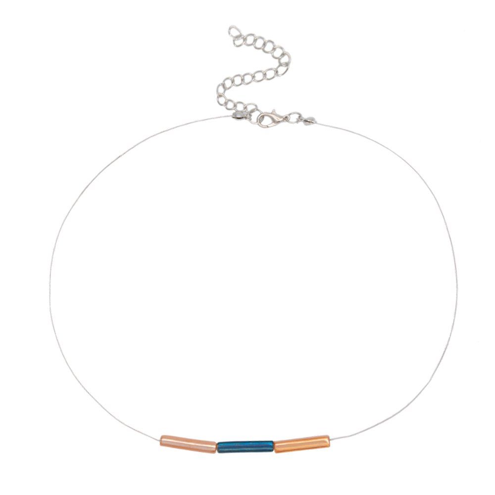 

Creative Simple Personality Crystal Necklace, Multi-c