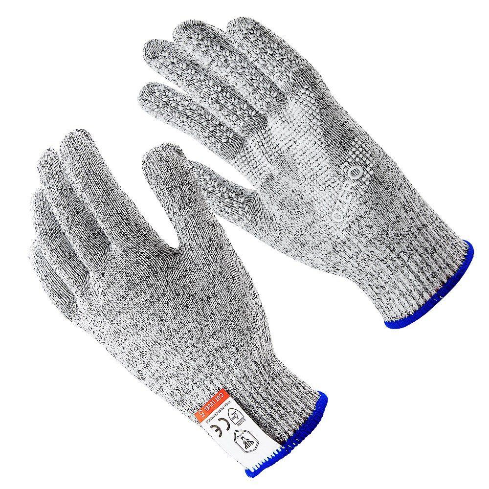 

OZERO Cut Resistant Gloves Knife Cutting Safety Galley Protection, Gray