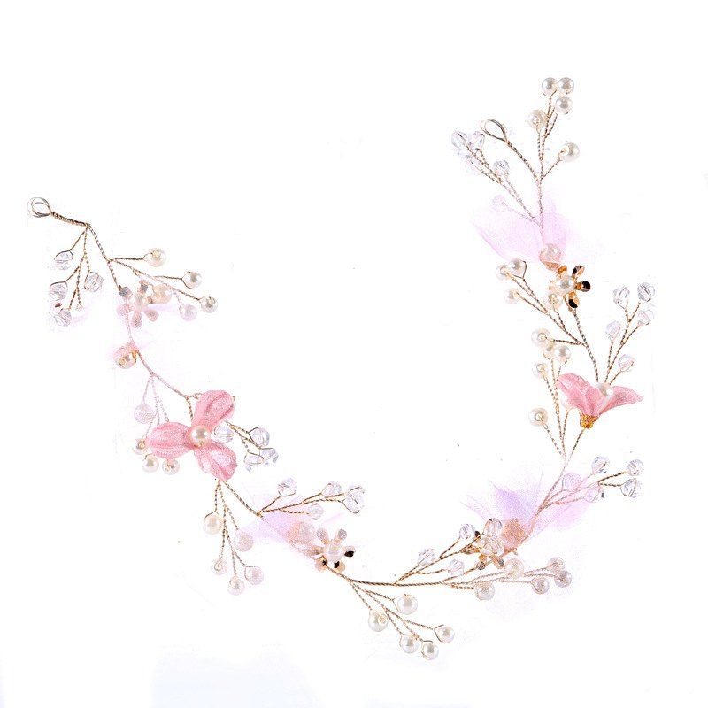 

Bride Accessory Delicate Pink Hair Band, Pink rose