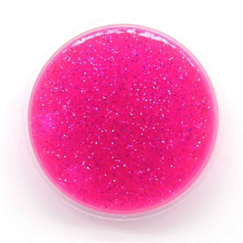 

DIY Crystal Mud Clear Galaxy Toy Playdough Putty Decompression, Hot pink