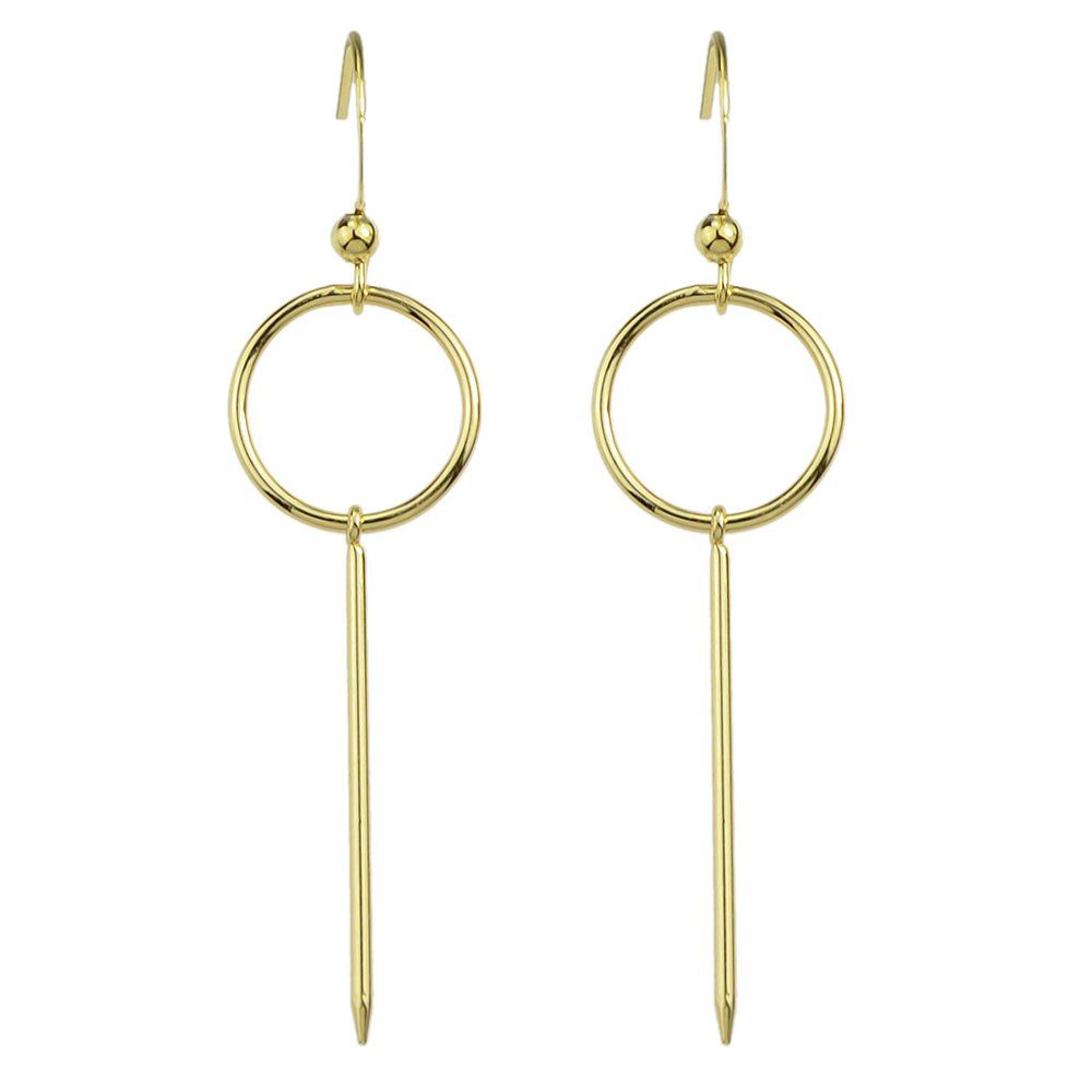 

Minimalist Style Metal Geometric Earrings, Gold