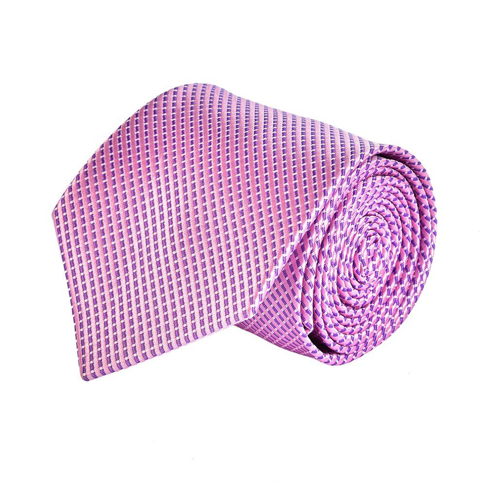 

New Fashion Men Necktie Fine Flower Embroidery Casual Business Tie, Hot pink