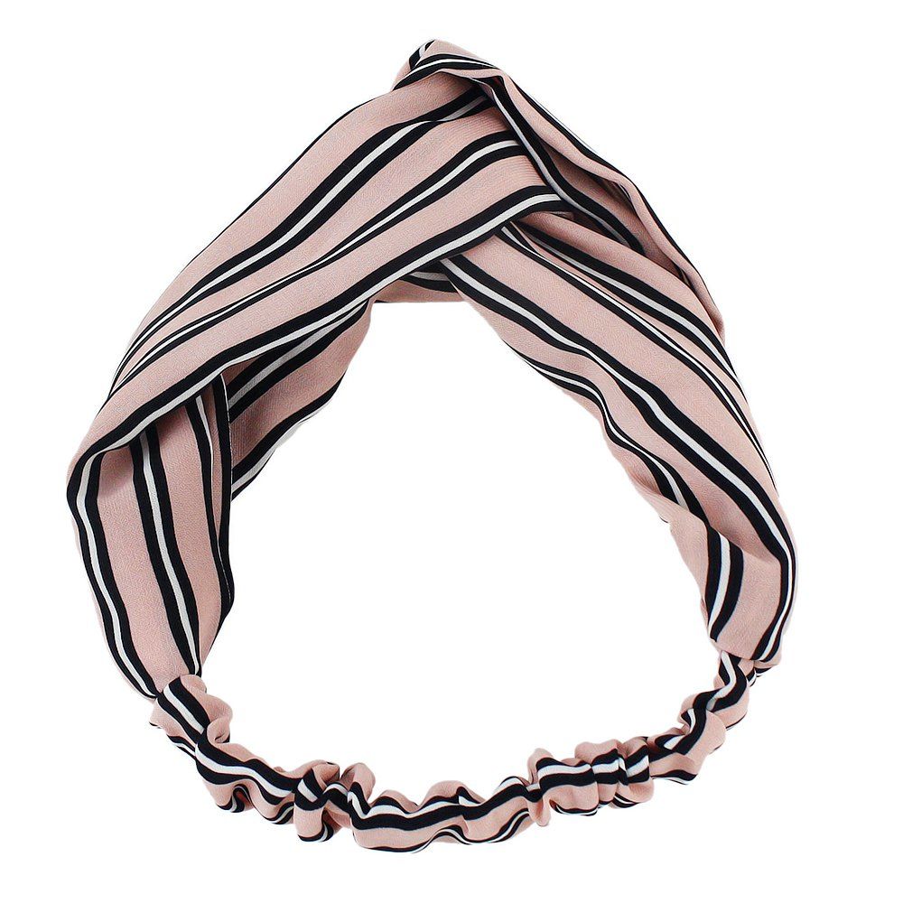 

Fashion Stripes Elastic Headband Accessory, Pink