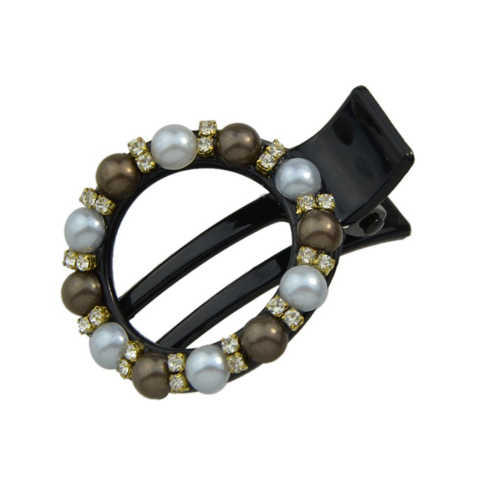 

Fashion Circular Diamond Bead Hairpin, Dark gray