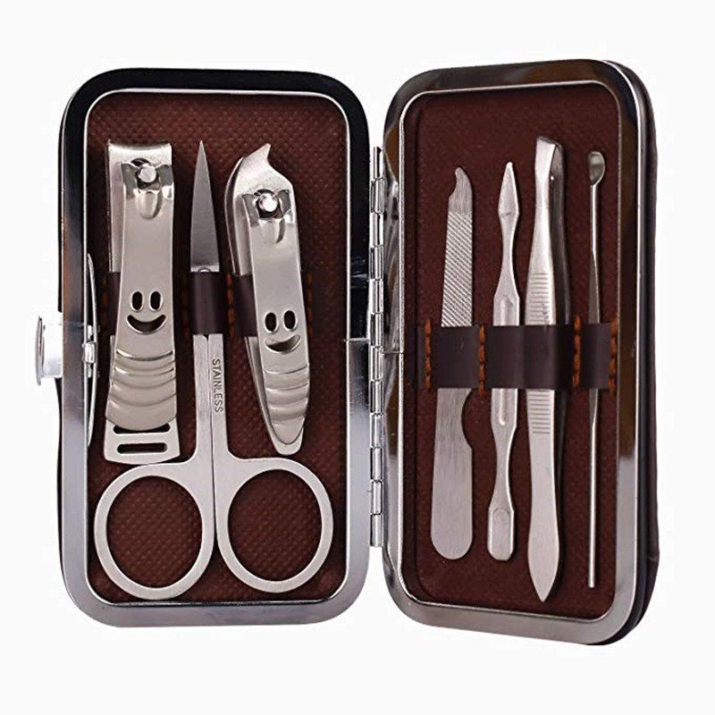 

7PCS Stainless Steel Nail Tools, Brown