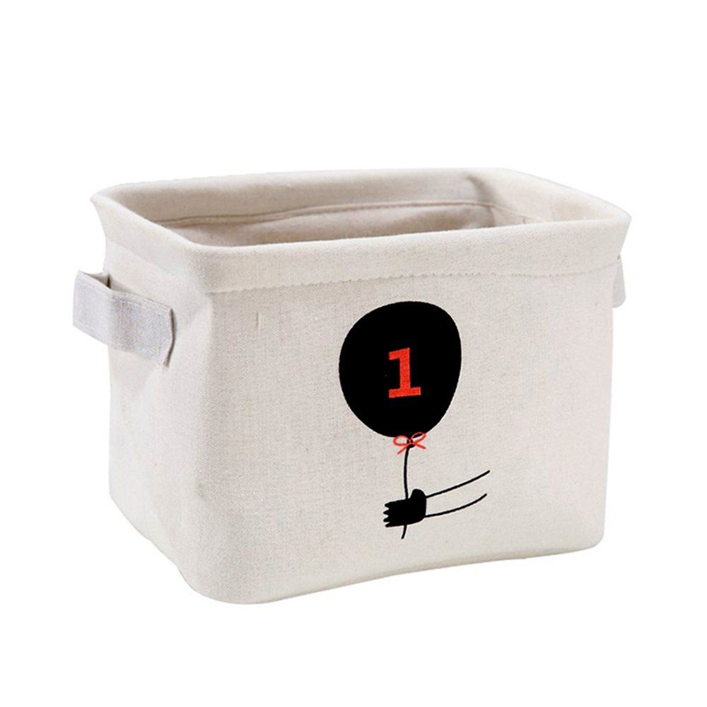 

Cotton Linen Simple Household Sundries Foldable Bedroom Storage Basket, Multi-e