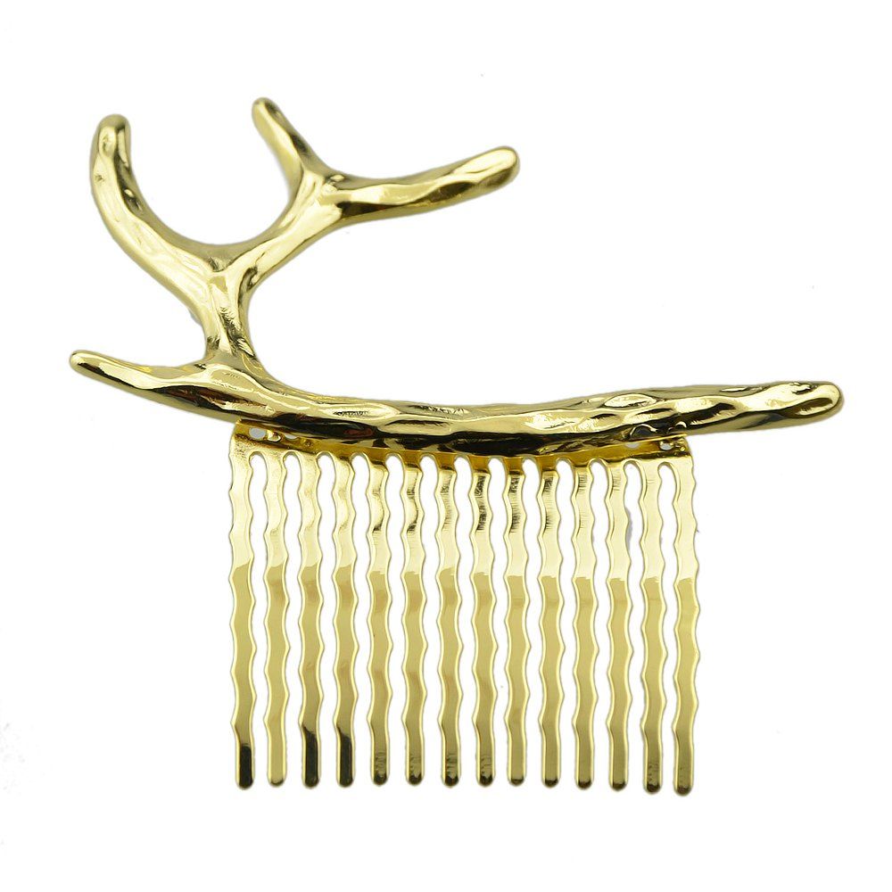 

Gold Silver Color Geometric Antlers Hair Combs