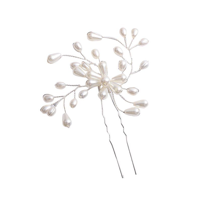 

New Elegant Bridal Delicate Flower Headdress Hairpin, White