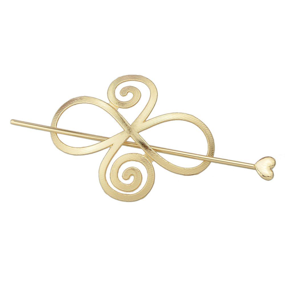 

Minimalist Gold Silver Color Flower Hairpin