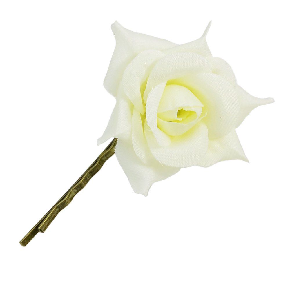 

Solid Color Chiffon Flower Hairpin Hair Jewelry, White