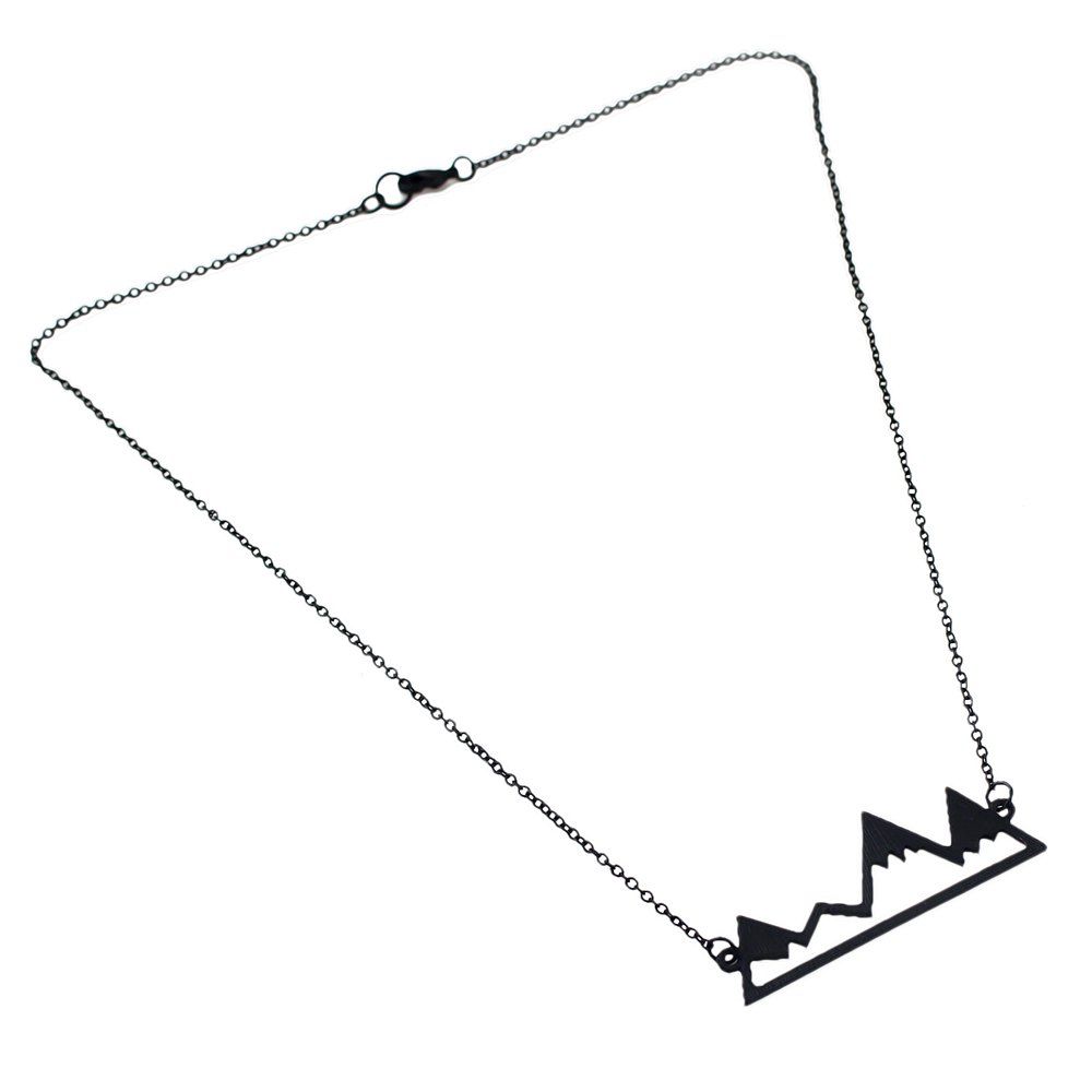 

Black Color Chain Geometric Pendant Necklace