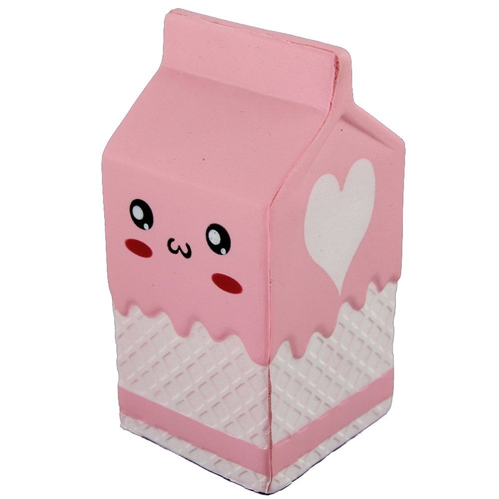 

Jumbo Squishy White Milk Box Toys, Multi-b