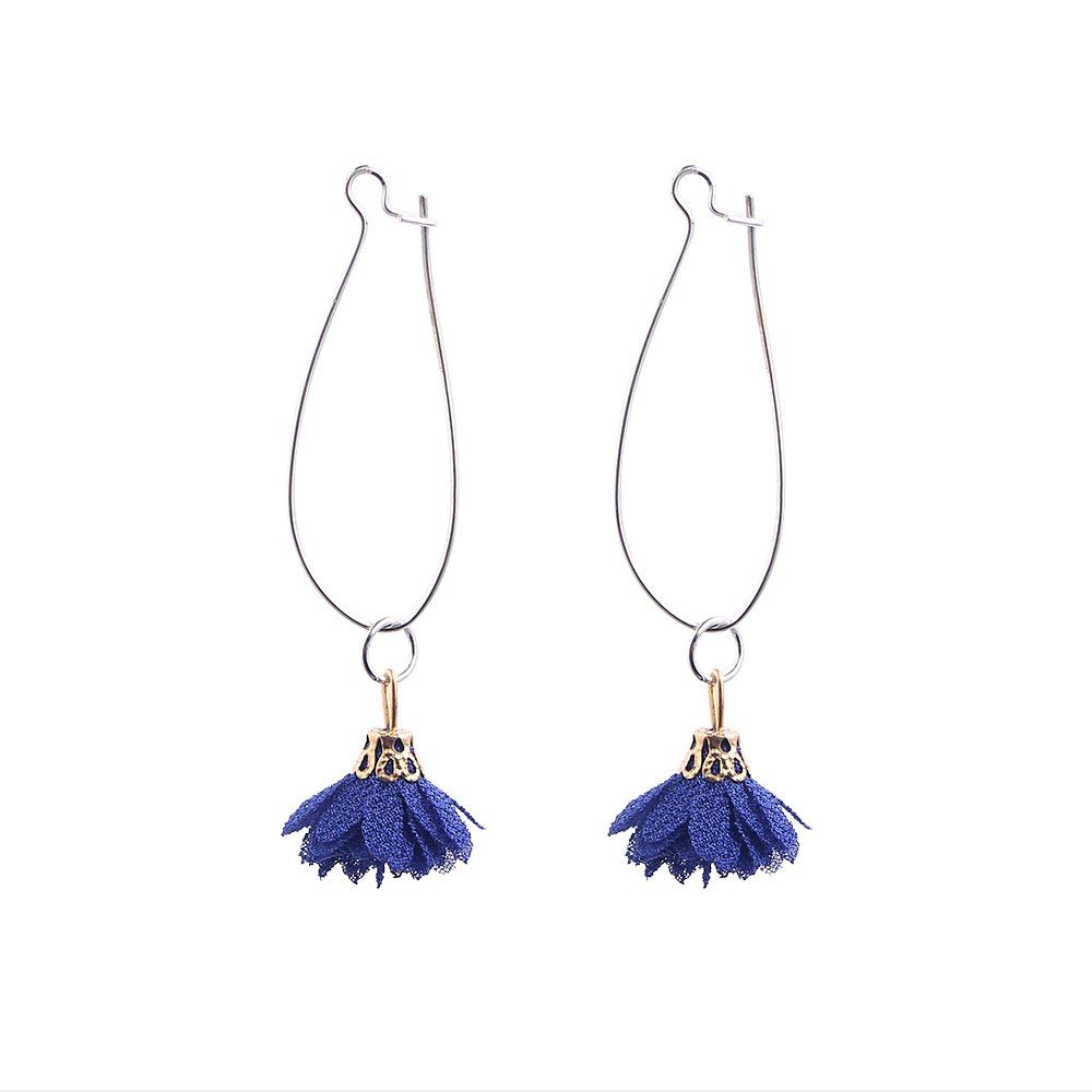 

Fashionable Simple Lace Earrings, Royal blue