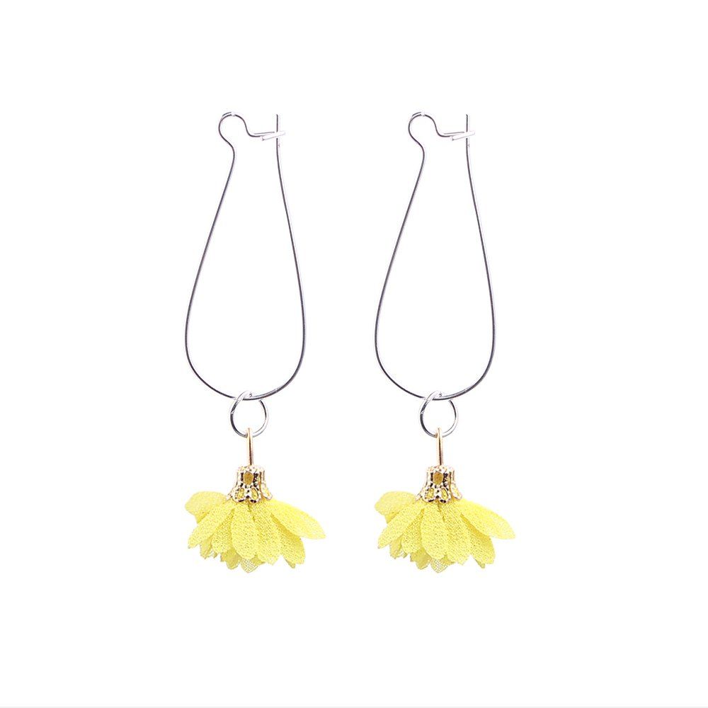 

Fashionable Simple Lace Earrings, Yellow