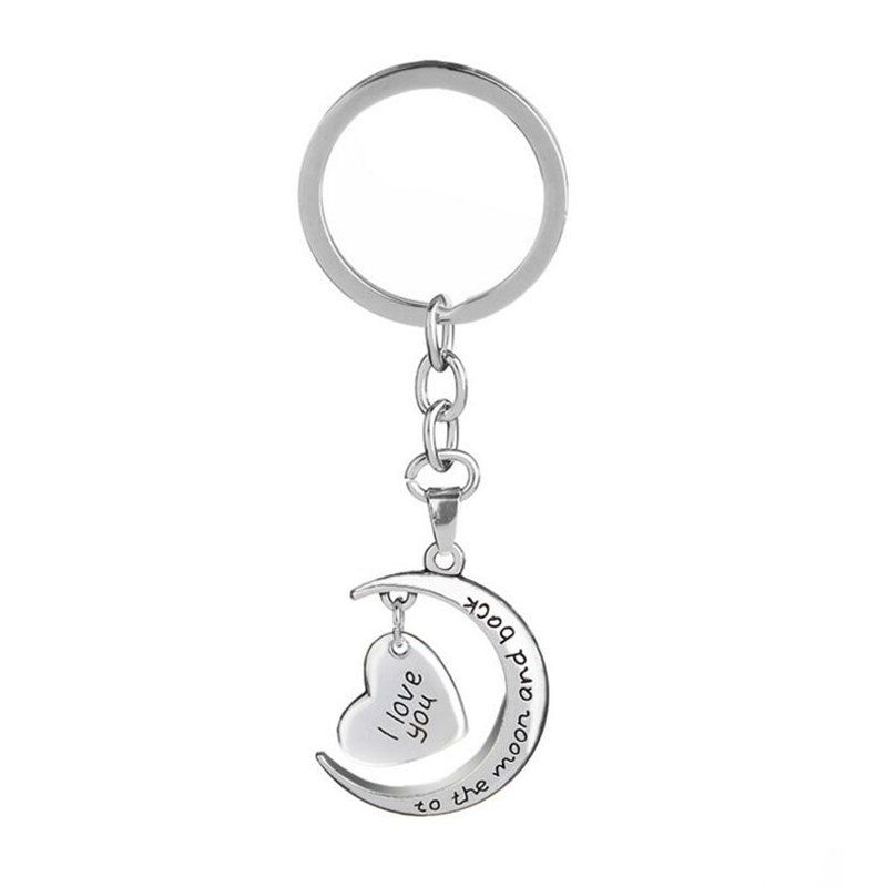 

New Fashion Moon Couple Love Keychain, Copper