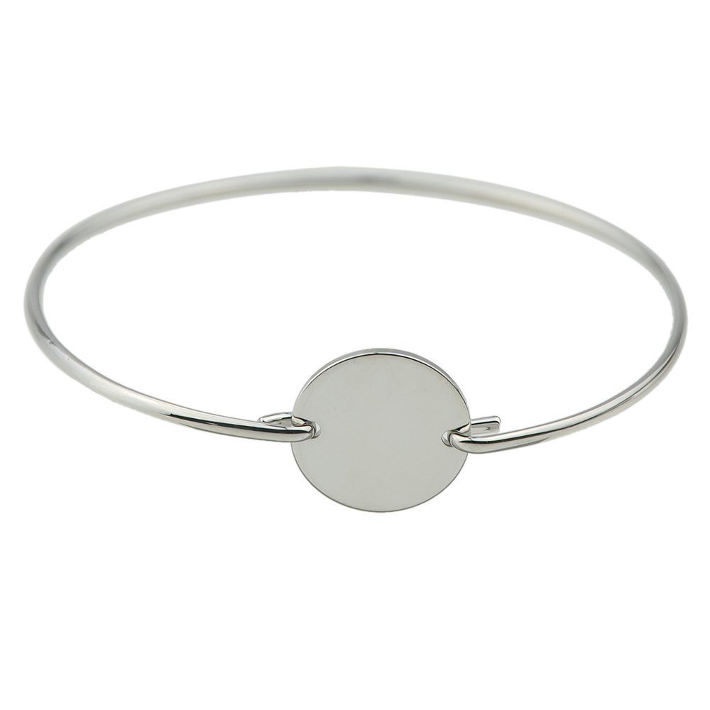 

Simple Silver Color Plated Metal Thin Bangle