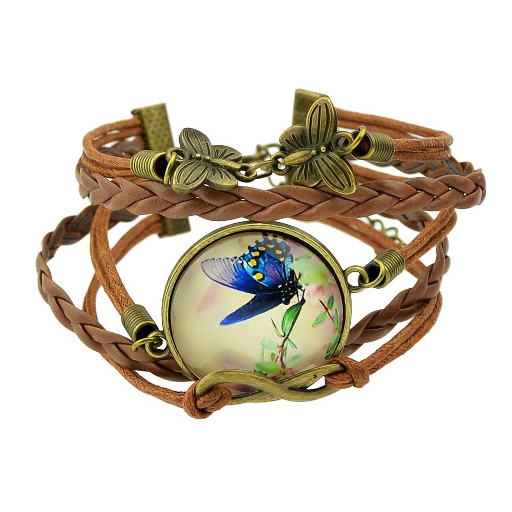 

Knitted PU Leather Multilayer Chain Bracelet, Multi-b