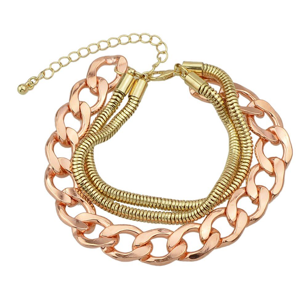 

Fashion Multilayer Metal Chain Bracelet, Gold