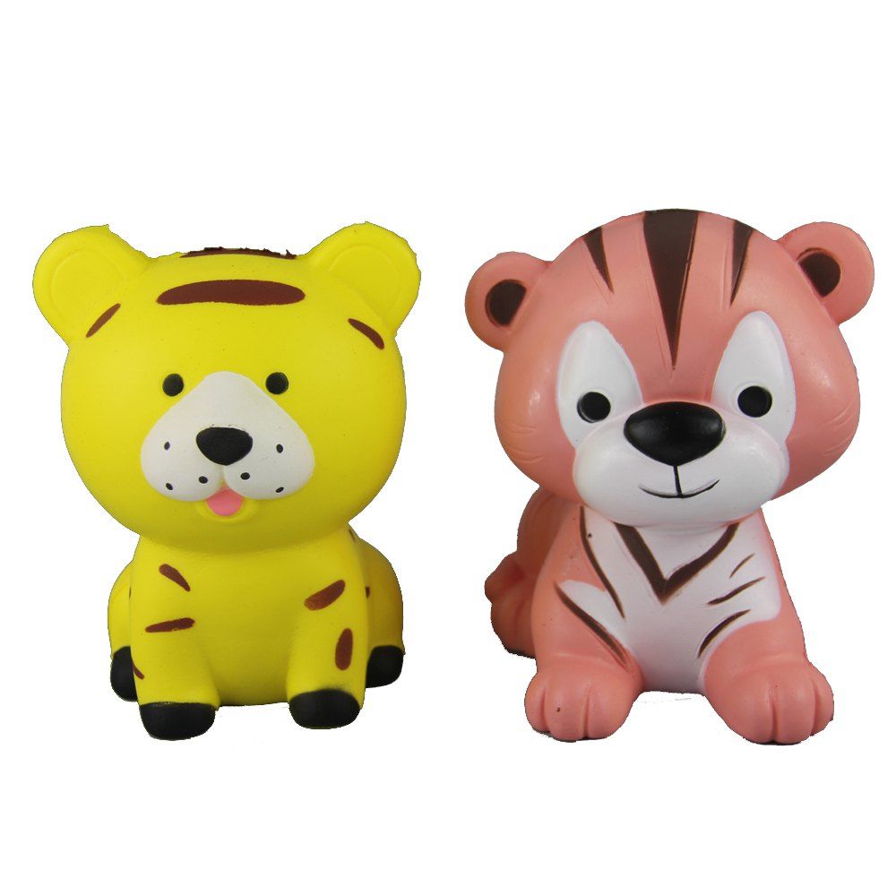 

2PCS Jumbo Squishy Two Tigers Relieve Stress Toys, Multi-a