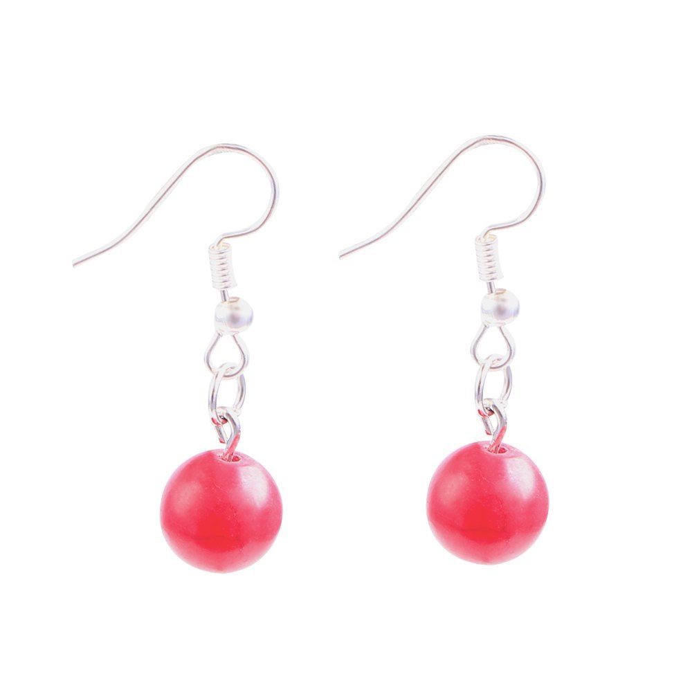 

Vintage Ethnic Style Beads Drop Earrings, Red