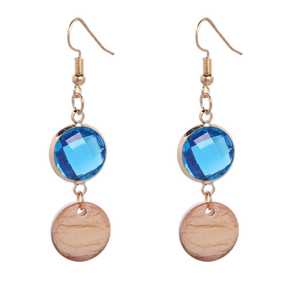 

Sky-Blue Jewel Earrings in Gray