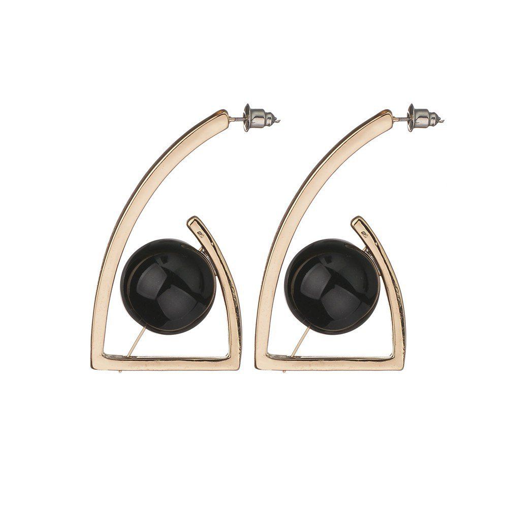 

Fashionable Temperament Round Beads Earrings, Mirror black