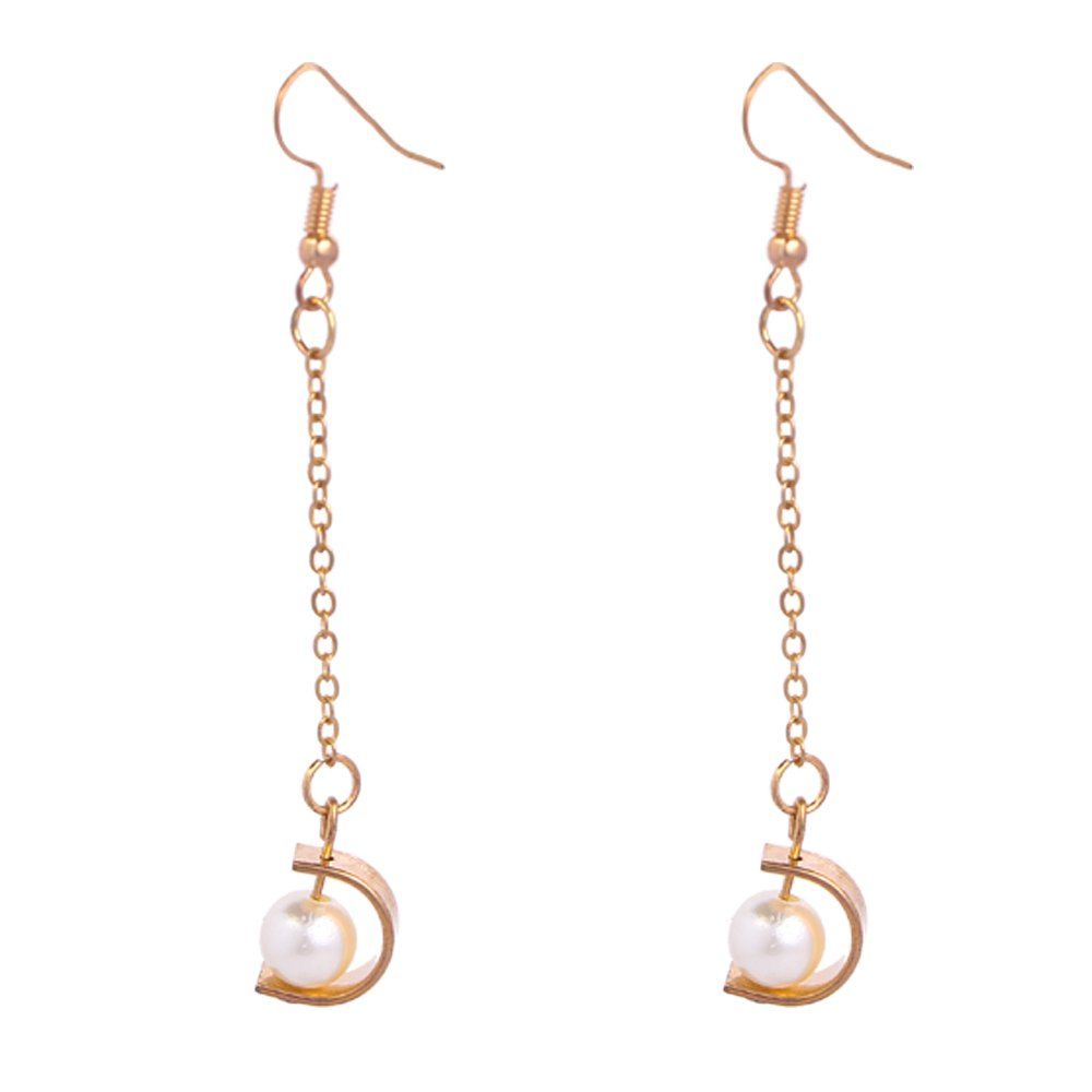 

Gold Covered White Pearl Earrings