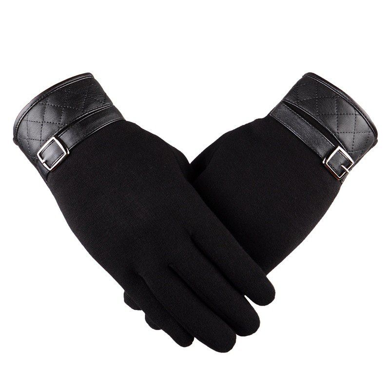 

Touch Screen Gloves Thick Warm Riding Driving Cotton Gloves, Black