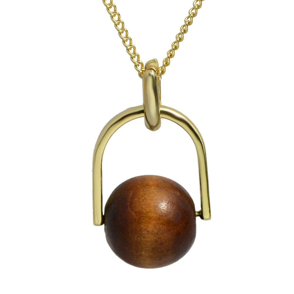 

Metal Long Chain with Geometric Bead Pendant Necklace, Multi-a