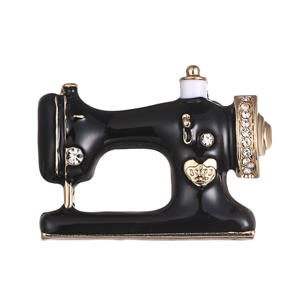 

Alloy Brooch Oil Drawing Sewing Machine, Black