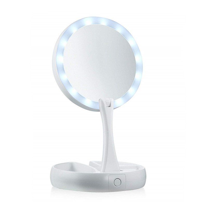 Makeup Mirror Led Illuminated 10x Magnification Double Sided Light