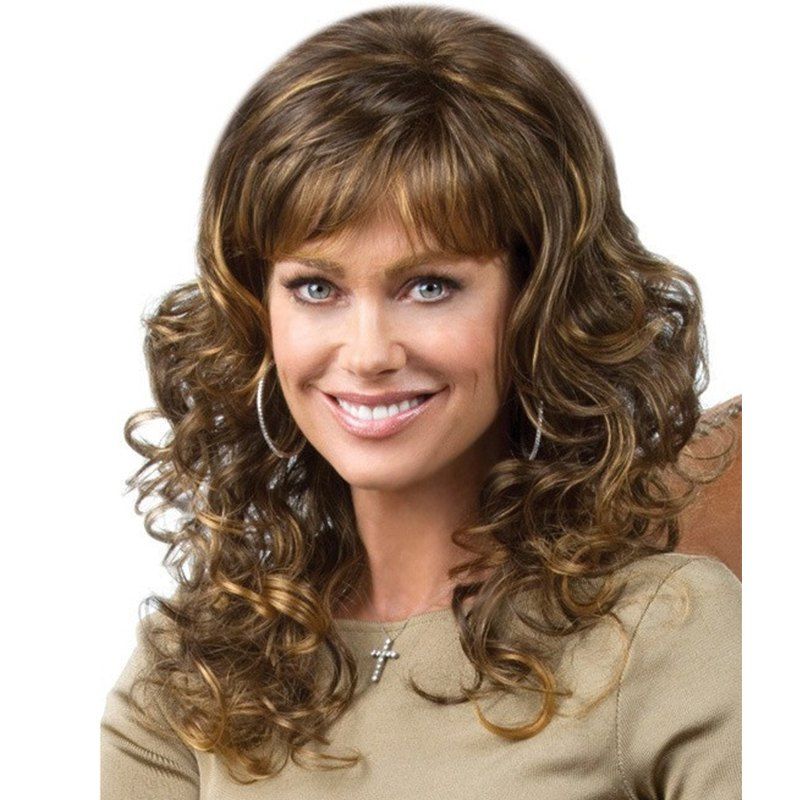 

Gradient Ramp Small Curl Long Wig, Oak brown
