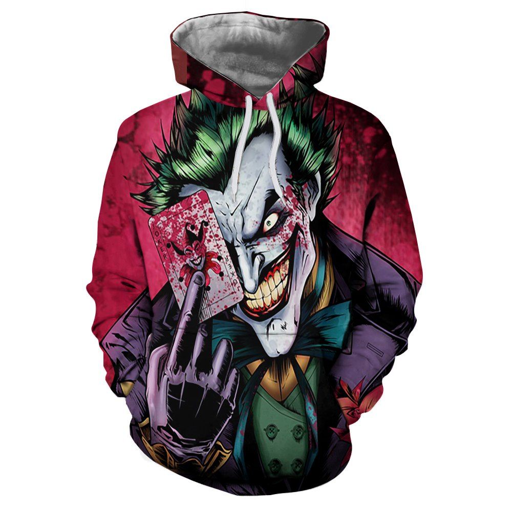 

Clown Series Digital Printing Men's Hoodie Sweater, Multi-a