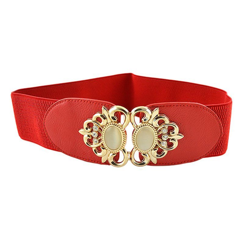 [38% OFF] Elastic Ribbon Rhinestone Wide Belt For Women | Rosegal