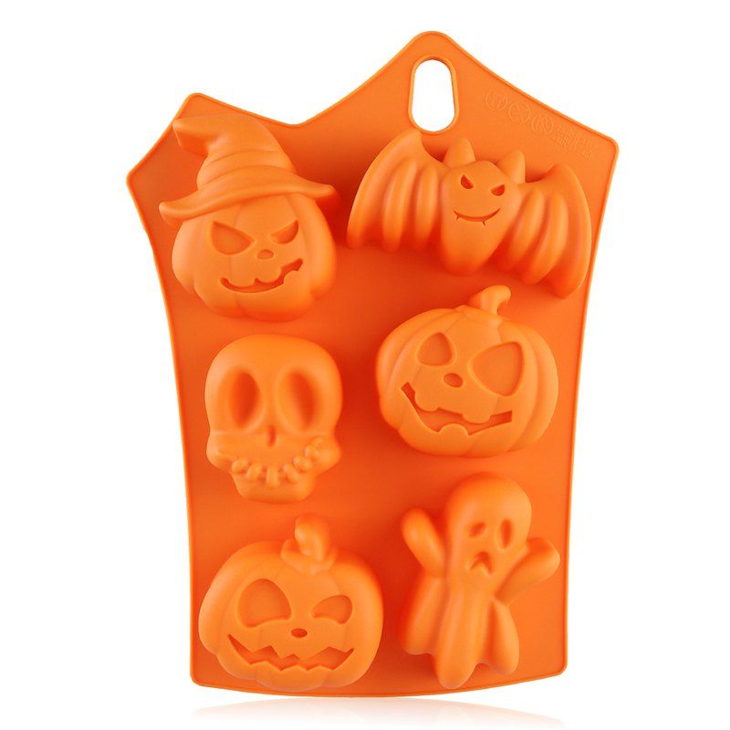 

Creative Happy Halloween Silicone Pumpkin Cake Silicone Mold Kitchen Bake Tools, Orange