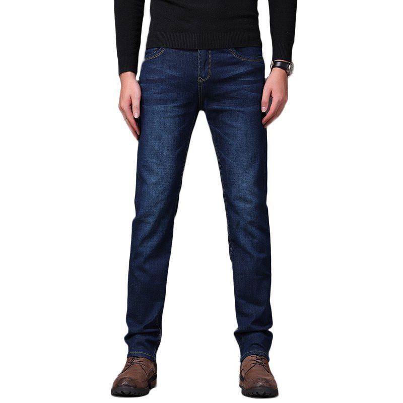 

Men's Fashionable Stretch Business Jeans, Deep blue