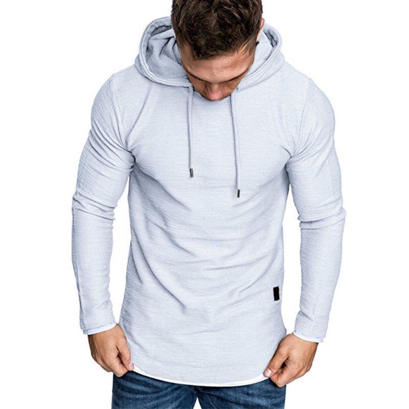 

Men's Fashion Camouflage Stitching Two-piece Hooded Casual Slim Sweater, Light gray