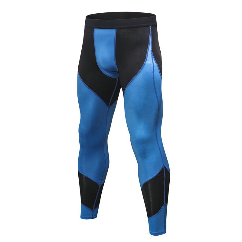 

Men's Sports Running Training Fitness Quick-drying High-elastic Combat Pants, Blue