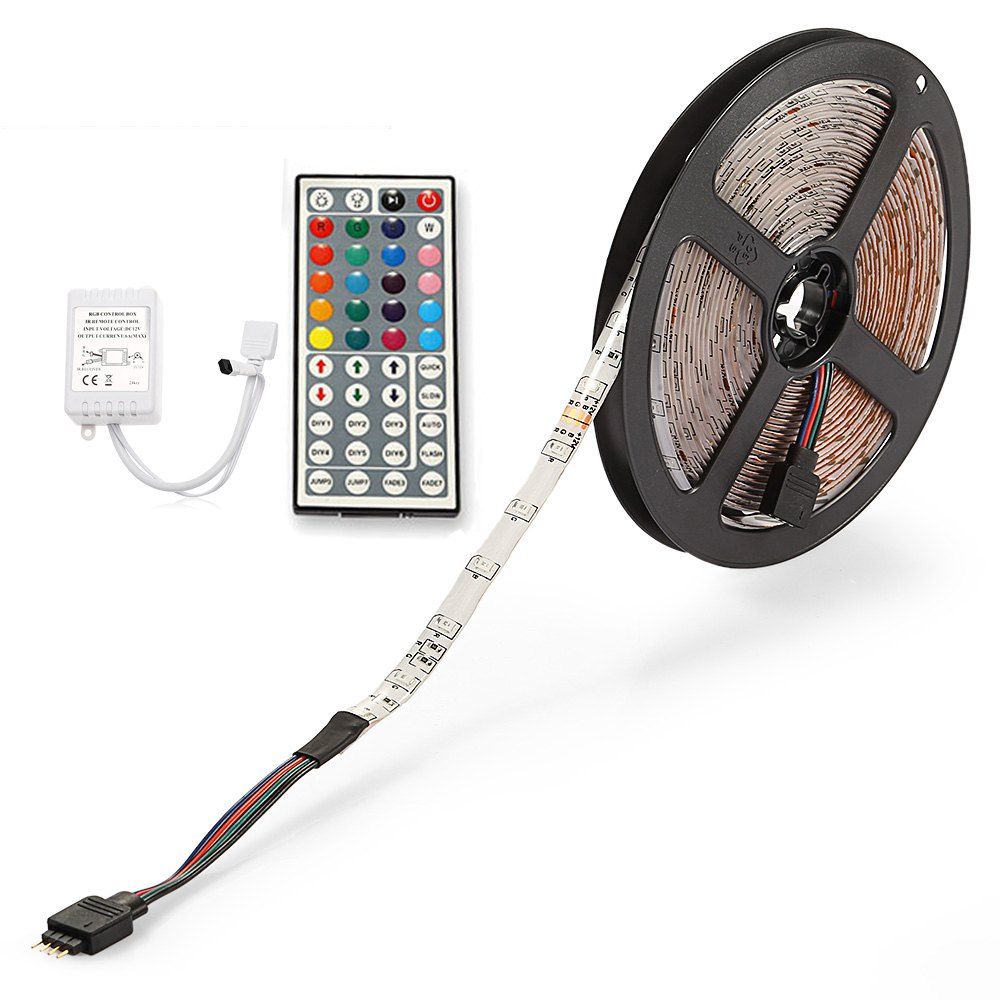 

ZDM Waterproof 5M 24W Rgb Smd Light Led Strip  IR Remote Controller Kit Dc12v, Multi-a