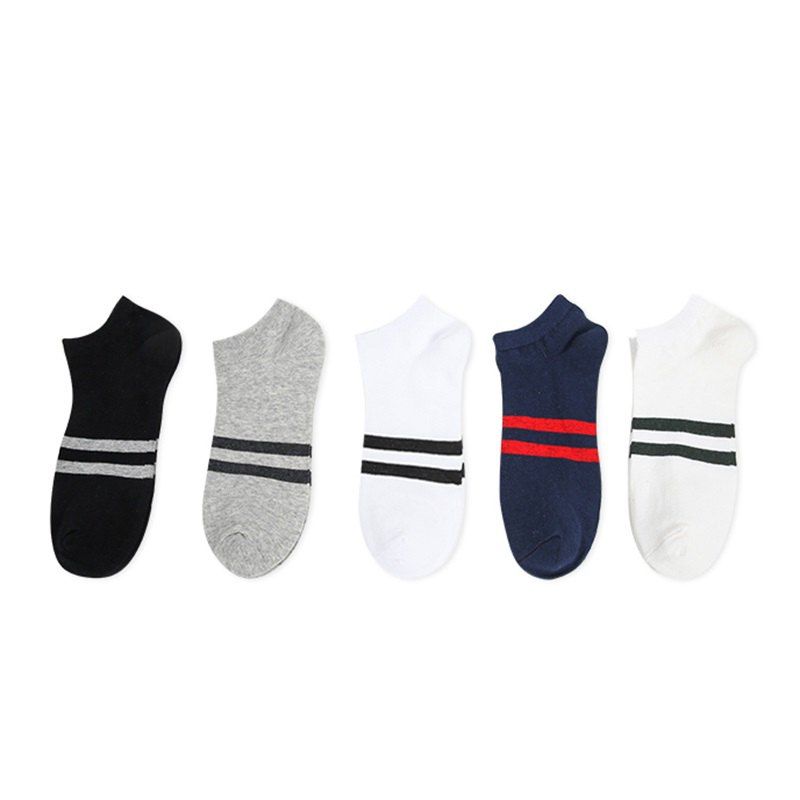 

New Pure Cotton Men Stealth Boat Socks 5 Pair, Multi